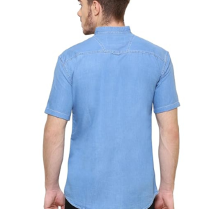 Men's-Half-Sleeve-Casual-Denim-Shirt-|-Denim-Shirts-for-Men-Half-Sleeves