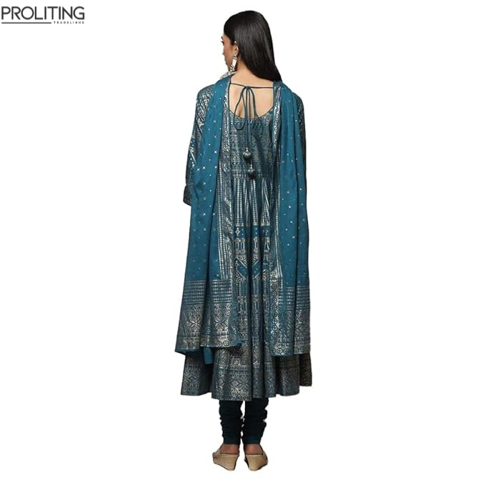 Cotton-Printed-Fitted-Salwar-Kurta-Dupatta