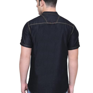 Men's-Half-Sleeve-Casual-Denim-Shirt-|-Denim-Shirts-for-Men-Half-Sleeves