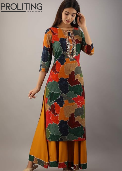 Straight-Women's-Kurta-with-Divider-Palazzo-Set