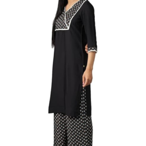 Women-Solid-Crepe-Kurta-Set-with-Palazzos