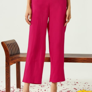 Pink-Chanderi-A-line-Kurta-with-Pant-and-Dupatta