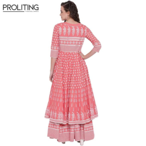Women's-Cotton-Layered-&-Tiered-Kurta