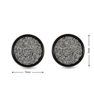 Silver-Gold-Toned-Black-Stud-Earrings-for-Men-and-Boys
