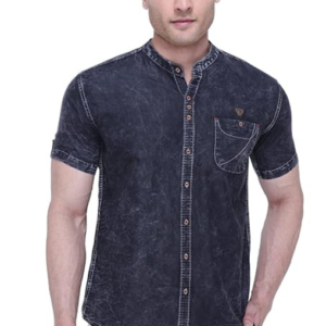 Men's-Half-Sleeve-Casual-Denim-Shirt-|-Denim-Shirts-for-Men-Half-Sleeves