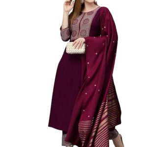 Embroidered-Kurta-And-Pant-Set-With-Dupatta-Proliting-Traders