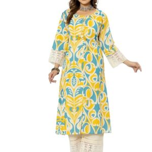 Cotton-Printed-A-Line-Kurta-with-Pant-Set-Proliting-Traders