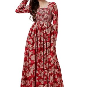 Floral-Print-Crepe-Regular-Sleeves-Casual-Dress-Proliting-Traders