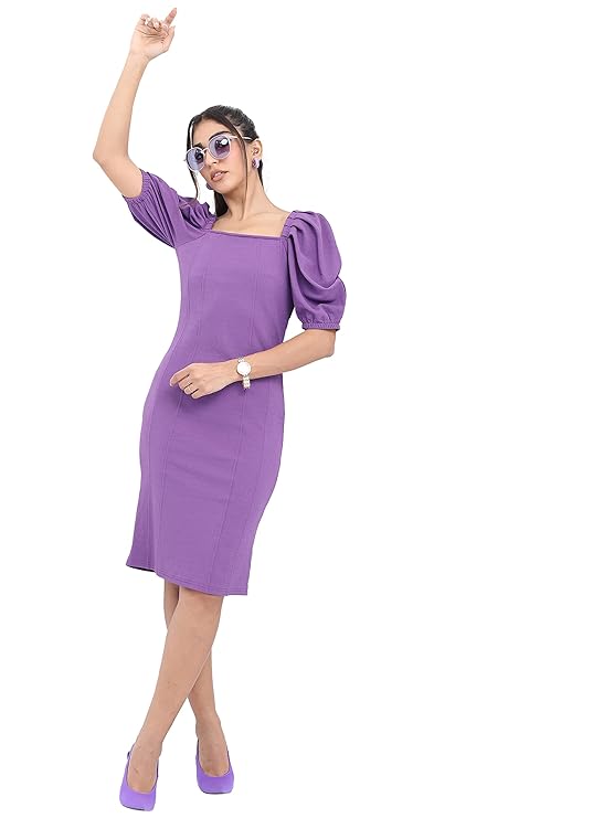 Women-Regular-Fit-Short-Sleeve-Dress-Proliting-Traders