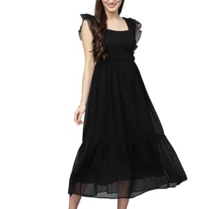 Georgette-Square-Neck-Knee-Length-Western-Dress-Proliting-Traders