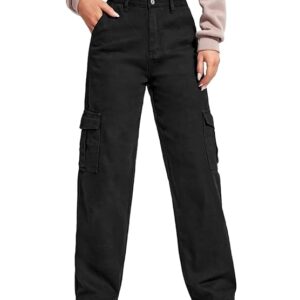 Solid-Mid-Rise-Relaxed-Fit-Cargo-Jeans-Proliting-Traders