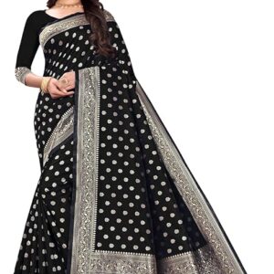 Women's Pure Kanjivaram Silk Saree, Soft Sari With Blouse Piece For Wedding