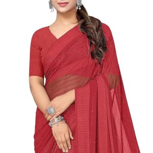 Women Ready to Wear Georgette Saree with Blouse Piece | Readymade 1 Minute Sarees