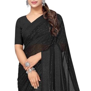 Women Ready to Wear Georgette Saree with Blouse Piece | Readymade 1 Minute Sarees