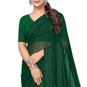 Women Ready to Wear Georgette Saree with Blouse Piece | Readymade 1 Minute Sarees