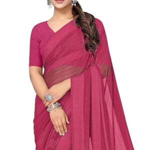 Women Ready to Wear Georgette Saree with Blouse Piece | Readymade 1 Minute Sarees